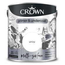 Crown Multi Surface Primer Undercoat Quality Paint WHITE 2.5L
