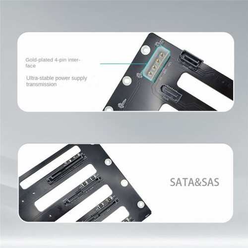 4 Bay  Hard Drive Backplane Server Chassis Accessoires  Connector voor NAS Opslagserver