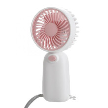 Tragbarer Handventilator, batteriebetrieben, geräuschloser-Rosa