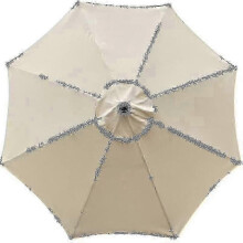 Replacement Cover for Parasol, 8 Ribs, 3 M, Waterproof, Anti-uv, Replacement Fabric, Beige