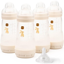 MAM Easy Start Anti-Colic Baby Bottles | 4 Pack (4X 260ml) | Self-Sterilising Ba