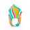 Bright Starts Bright Starts Soothing Soft Serve Silicone Teether, Easy-Grasp Ice Cream Cone, B 1