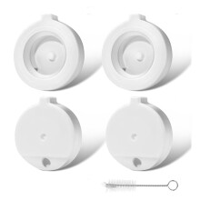 Vervangingsfilters van 4 Stuks voor 3,6L/4,6L/6L/8L Heavy Force Waterdispenser voor Huisdieren, Vervanging van Waterfilter voor Honden, (1 Borstel)