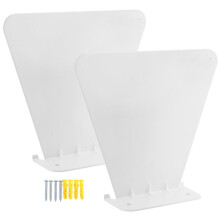 2Pcs Étagère Murale De Fer Moderne Étagère Invisible De Mur Pour La Décoration De La Maison Étagère Flottante (Blanc)
