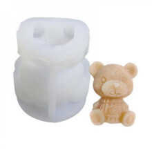 Ice Cube Mold Silicone Cute Animal Ice Cube Mold Abrasive 3D Mold Bear Mold Silicone Creative Coffee Milk Tea Ice Cube Mold