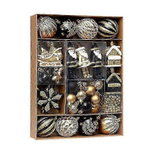 50 Christmas tree baubles set, shatterproof Christmas tree baubles
