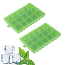 Creative Ice Cube Molds, Ice Cube Tray with Lid, Flexible Design Food Grade Silicone, Reusable Stackable for Whiskey Ice Cubes, Ice Cube Molds (Blue)