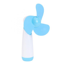 2Pcs Adjustable Angle Mini Battery Powered Handheld Fans Blue
