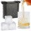 Ice Cube Maker 2ct Cubes - Square Ice Cube Mold Box  Silicone Large Whiskey Ice Cube Mold 1pk Set with Container 1