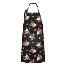 Pioneer Flower floral print apron cotton-linen waterproof