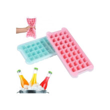 2 Ice Cube Trays with Lid, 72-Block Silicone Ice Cube Mold, Easy-Release Stackable Ice Cube Mold for Whiskey, Cocktails