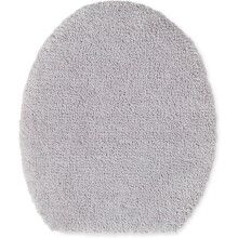 Kryt na veko toalety, modrý, ultra plyšový, prešívaný, 45,5 cm x 45,5 cm