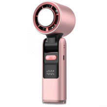 Portable Handheld Fan with 100 Turbo Speeds, USB Rechargeable Mini Cooling Fan for Travel Camping Pink