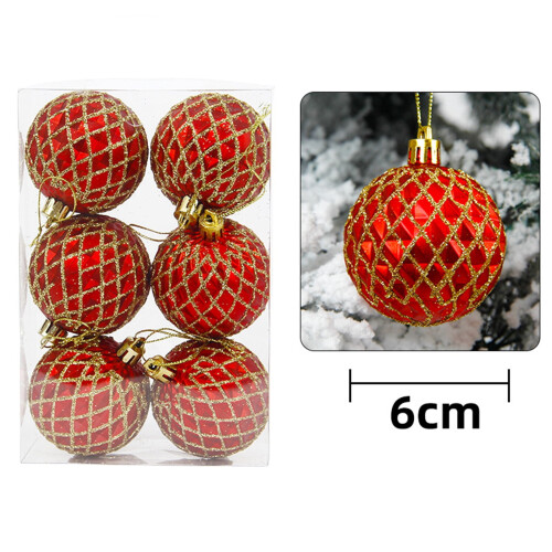 Weihnachtskugel-Anhänger, dekorative, bruchsichere 60-mm-Kugel