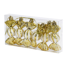 Weihnachtssüßigkeiten-Ornamente, Pfefferminzgläser aus Kunststoff mit