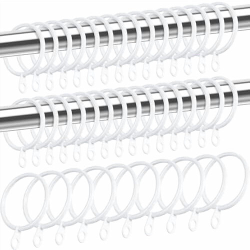 Metallringe med maljer 1,69" ID hvite 40 stk