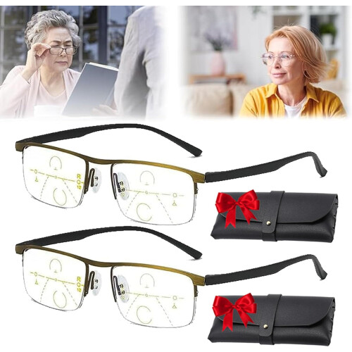Lunettes de lecture progressives multifocales Intellireaders bleues