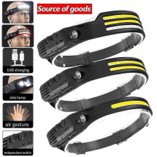 (1 COB yellow light) Britebeam Headlamp,brite Beam Headlamp, 360 Illumination With Motion Sensor