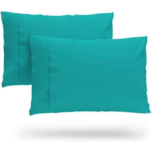 Bambuviskoosityynyliinasetti, 2 kpl, turkoosi, vakio/queen size