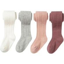 Girls Cable Knit Tights Cotton Leggings 3-Pack