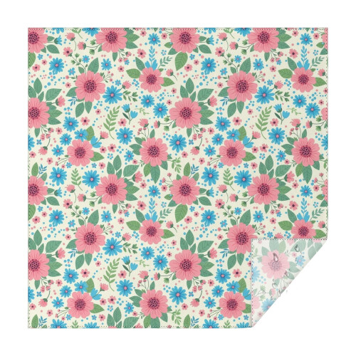 Toalha de mesa quadrada Pioneer Flower com estampa floral, 132 x 132 cm (52 x 52 polegadas)
