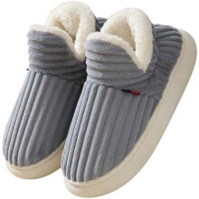 Bottines pantoufles en velours côtelé imperméables à mémoire de forme
