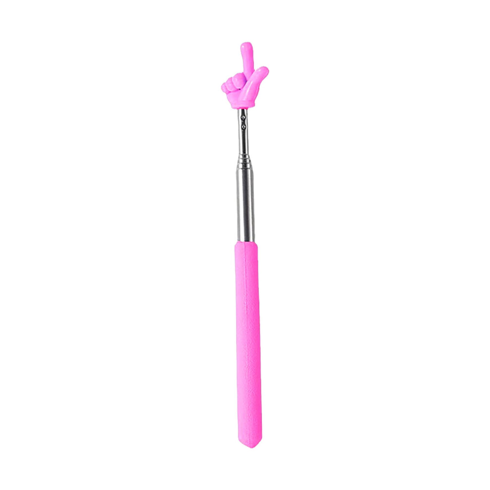 Hot Extendable Pointer Stick Classroom Teacher Finger Pink 9122141179474