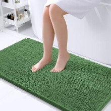 Badrumsmatta Chenille Olivgrön 102x61 cm