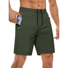 Herre hurtigttørrende sportsshorts 9 tommer med 3 lommer
