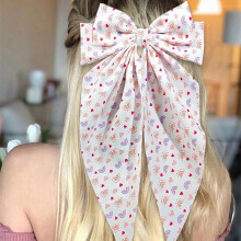 Presilha de cabelo grande com laço, estilo francês, para mulheres (1 peça)