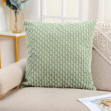 Kussenhoes van fluweel en corduroy, effen gestreept, 18x18 inch