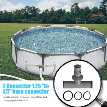 Conector de manguera de piscina de 1,25 pulgadas, pieza de repuesto para tubería