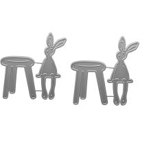 Easter bunny metal cutting die for paper crafts and card