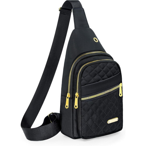 Bolsa transversal com alça ajustável e resistente à água