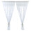 Elfenbeinfarbene, transparente Spitzengardinen im viktorianischen Blumendesign 1