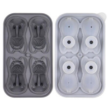 (Blue) (Gray) Bulldog Ice Cube Tray Bulldog Shaped Ice Cube Mold Silicone Ice Cube Tray