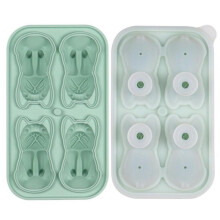 (Black) (Green) Bulldog Ice Cube Tray Bulldog Shaped Ice Cube Mold Silicone Ice Cube Tray
