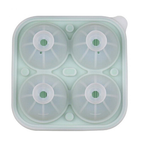 Non-stick silicone ice cube mold basketball shape 4-grid
