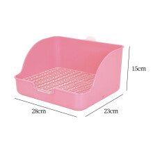 Bac à litière rectangulaire en plastique PP pour lapins (1 unité)