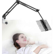 Tablet Holder for Bed, Adjustable And Foldable with 360 Degree Rotation for Iphone, Ipad, Cell Phone, Tablet, Kindle Fire Or Other Devices 1.85"-12.8