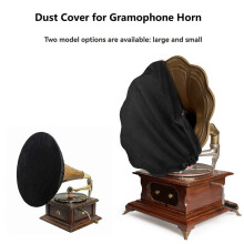Universal Dust Cover for Gramophone Horn, CD Player Reel Tray Protective Cover Foldable Sleeves for Gramophone, Large