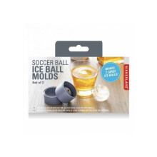 Ice Cube Molds - Kikkerland - CU343 - Football Shape - Silicone - Grey