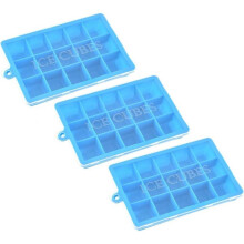 3pcs Ice Cube Maker 15-Cavity Ice Cube Mold Silicone Ice Cube Making Devices