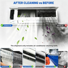 AC Cleaning Kit - with Pressure Sprayer, Water-Resistant PVC Bag, Brush Set and Extra Fin Comb Send Water Bag