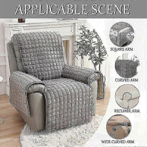 (53*190CM, Grey) Sofa Armrest Covers, Armchair Protector 1