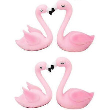 4 pcs Flamingo Ornement Cake Figure Flamingo Statue Cake Decoration