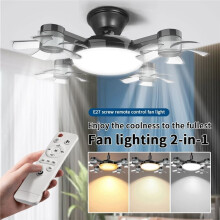 Fan Light 2-in-1 Drone Design Ceiling Fan Light 60W with Remote Control for Entrance Hall Family Corridor Living Room B