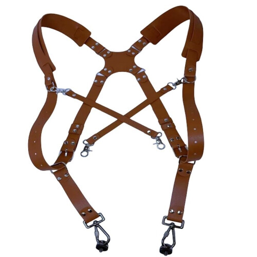 Professional Camera Harness Adjustable PU DSLR Camera Strap Comfortable Durable Adjustable Camera Shoulder Strap Brown