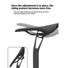 TOSEEK Ultralight Carbon Seatpost 27.2x350mm Bicycle Seatpost for MTB/Road Tube Bicycle Part Offset 5MM