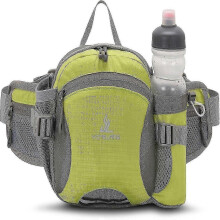 Waist Bag Belt Bag with Bottle Holder Waist Bag Sports Waterproof Waist Bag Waist Bag for Outdoor Travel Hiking Dog Training Men and Women, Green
